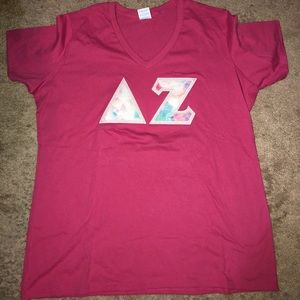 Delta zeta block letter T-shirt